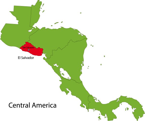 El salvador map vector image