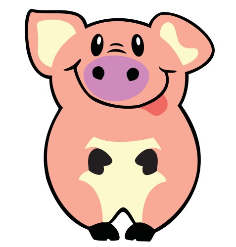 Simple pig vector image