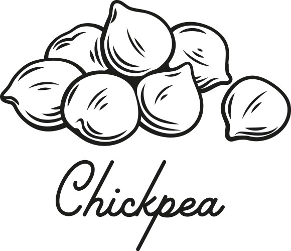 Heap chickpeas vector image