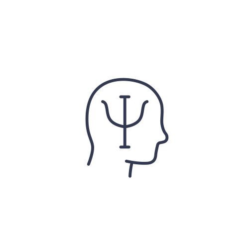 Psychology line icon vector image