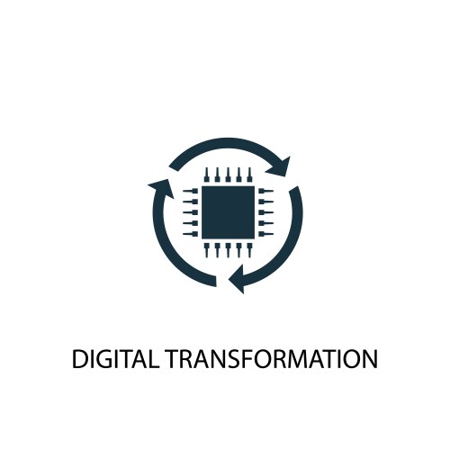 Digital transformation icon simple element vector image