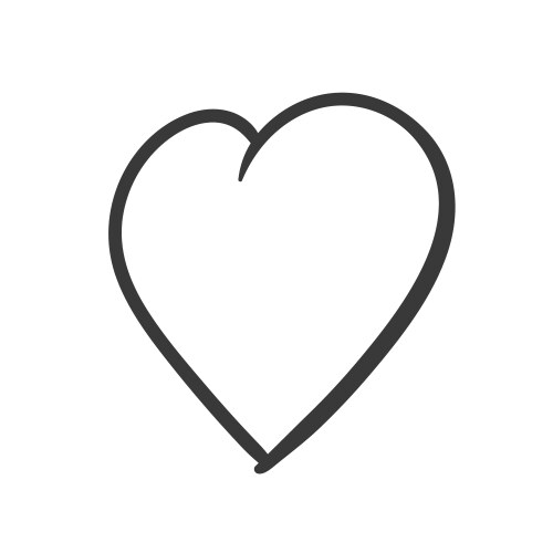 Black heart shape vector image