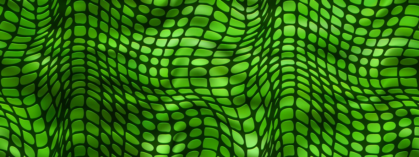 Green embossed reptile skin with an endless vector image