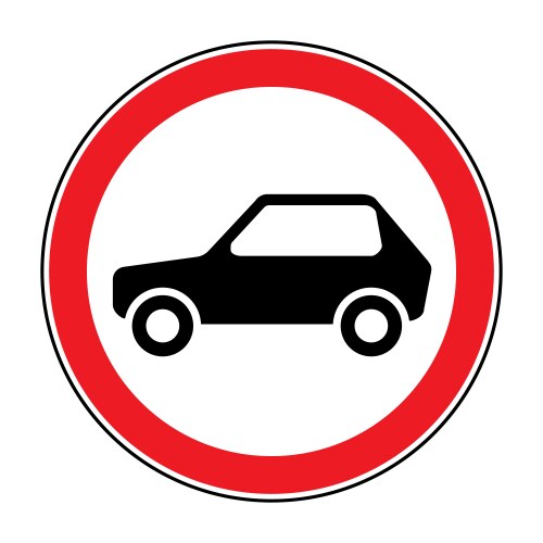 no car sign vector image