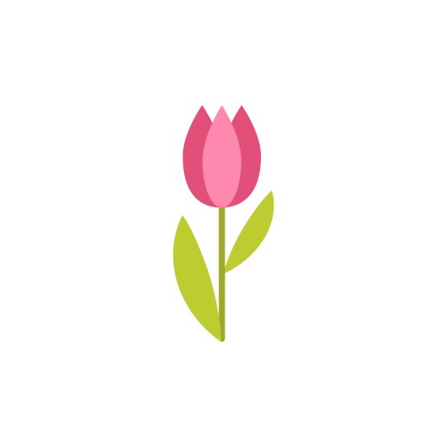 simple flat tulip icon vector image