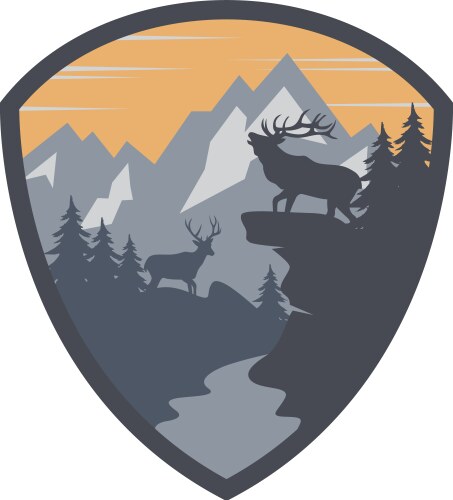 mountain outdoor hunting vector image