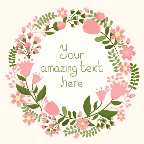 Floral frame vector image