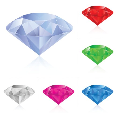 Diamonds vector image