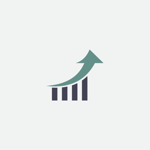 Growth chart icon vector image