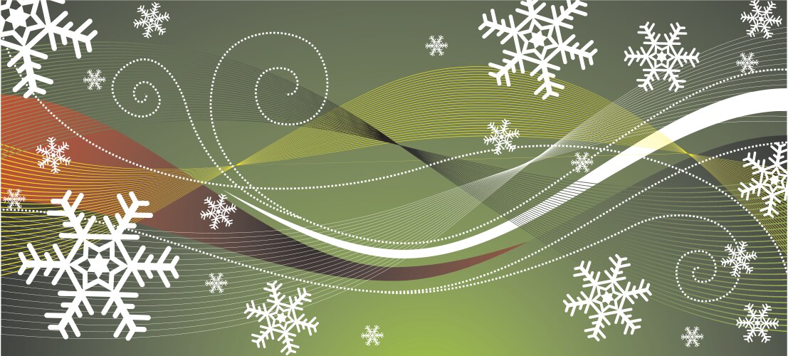 Green christmas decoration vector image