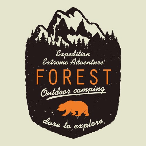 Outdoor expedition typography vector image