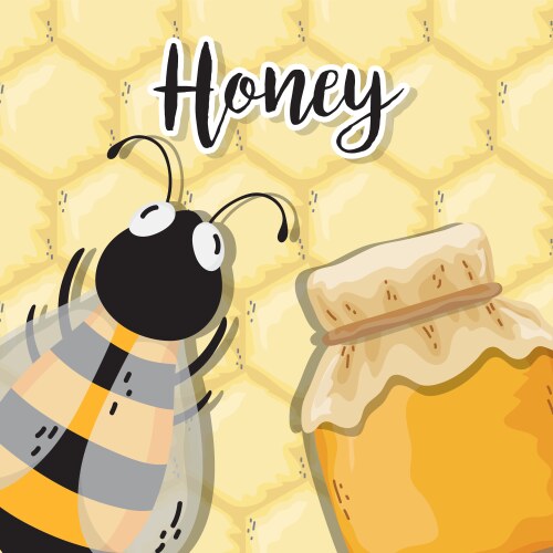 Organic honey label vector image