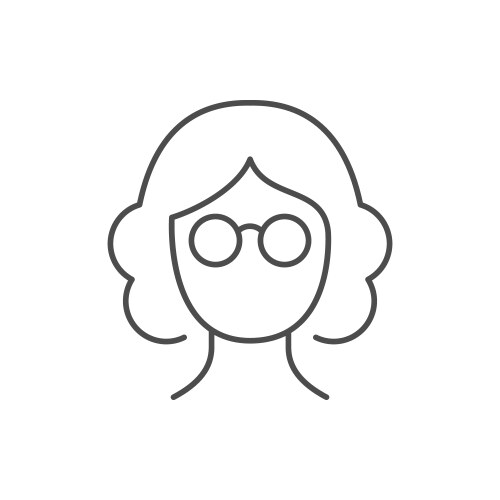 elderly woman line outline icon vector image