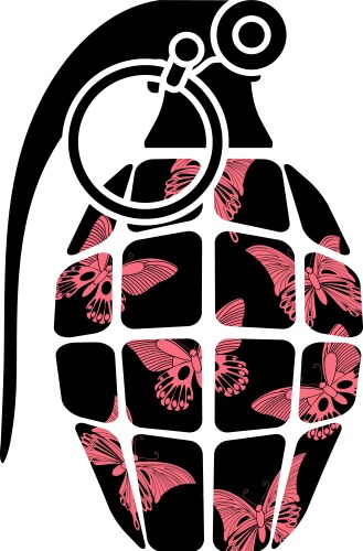 Stencil of glamour grenade vector image