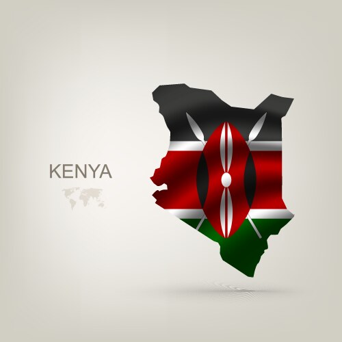 Flag of kenya as a country vector image