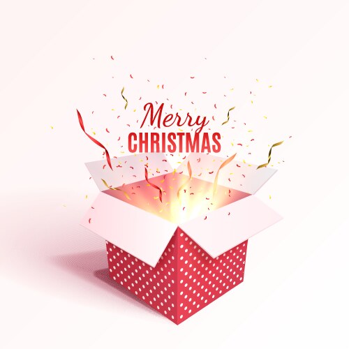 Christmas gift box vector image