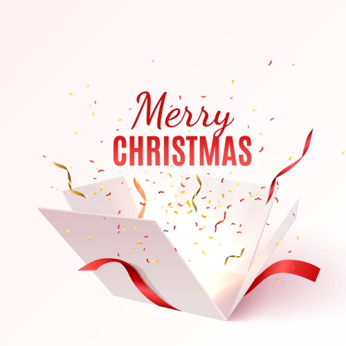 Christmas gift box vector image