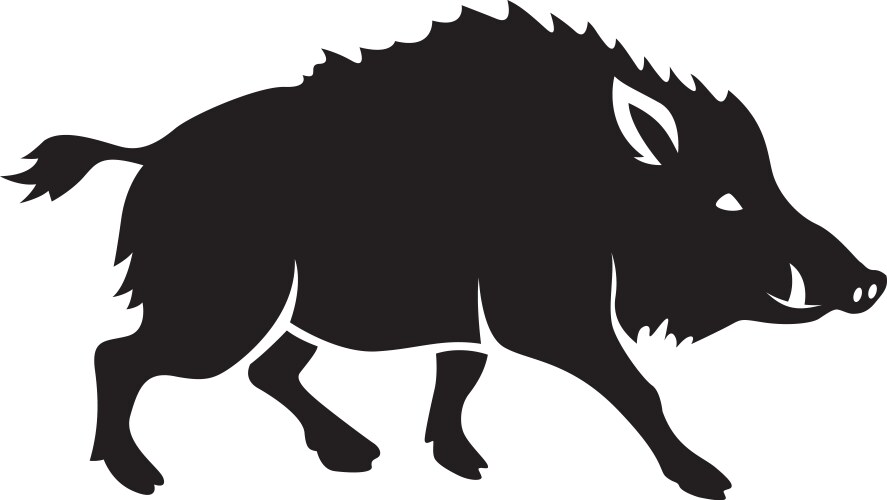 wild boar hunting template vector image