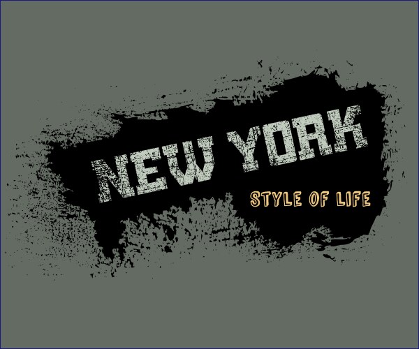 T shirt typography graphics style life new york vector image