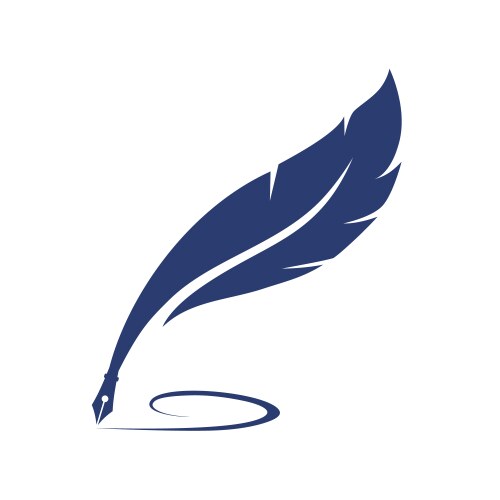 Feather quill pen vector image