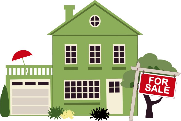 Home for sale vector image