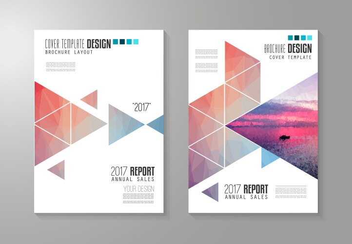 Brochure template flyer design or depliant cover vector image