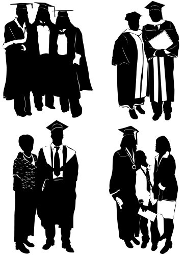 Graduate with family vector image