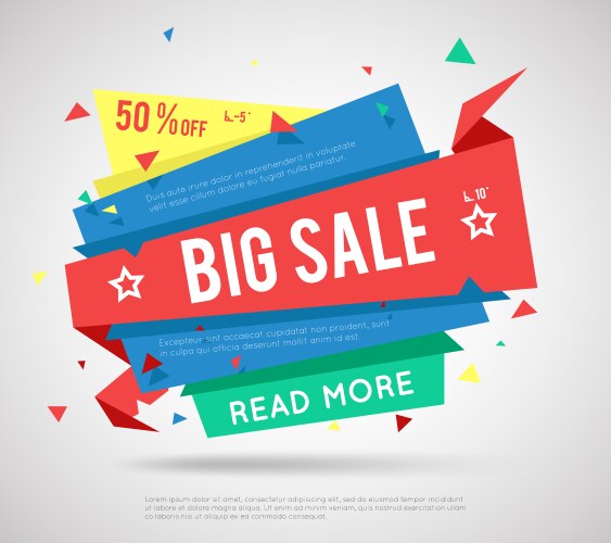 Big sale banner vector image