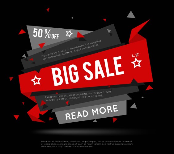 Black sale banner vector image