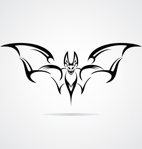 Bat tattoo design vector image