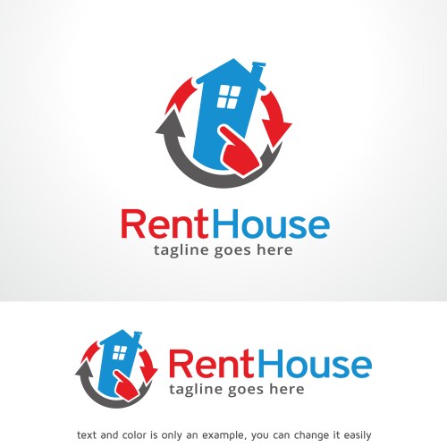 Rent house logo template design vector image