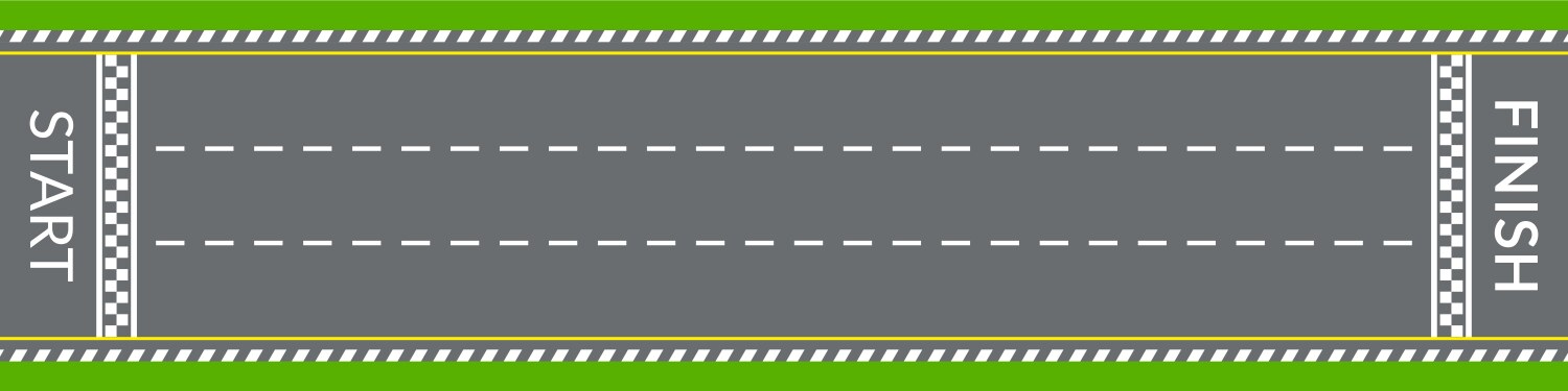 Race track or rally road with start line vector image