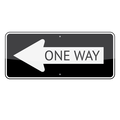 One way sign vector image