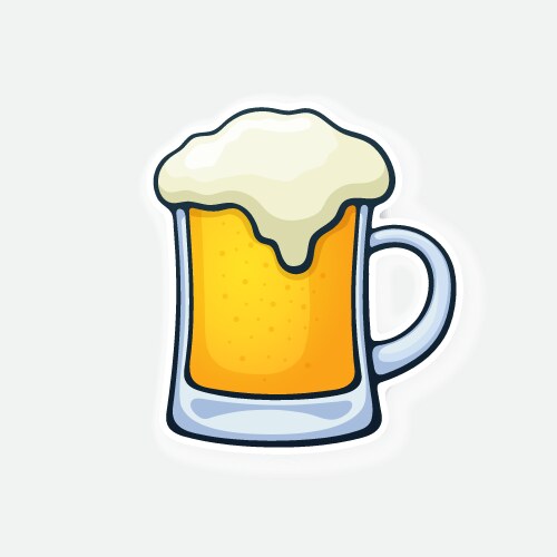 a mug beer with foam vector image