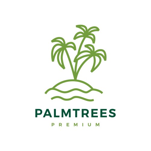 Palm tree logo icon vector image