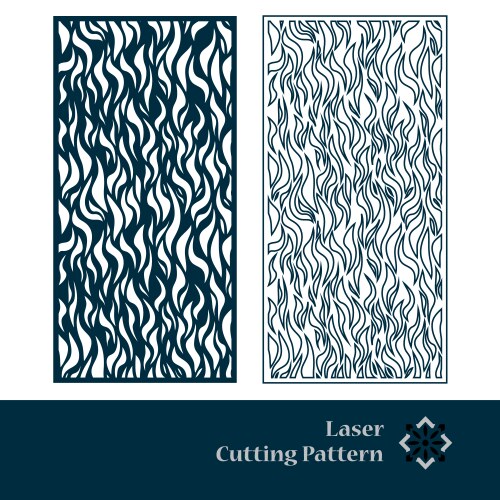 Art deco laser cut pattern decorative panel vector image