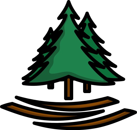 icon of fir forest vector image