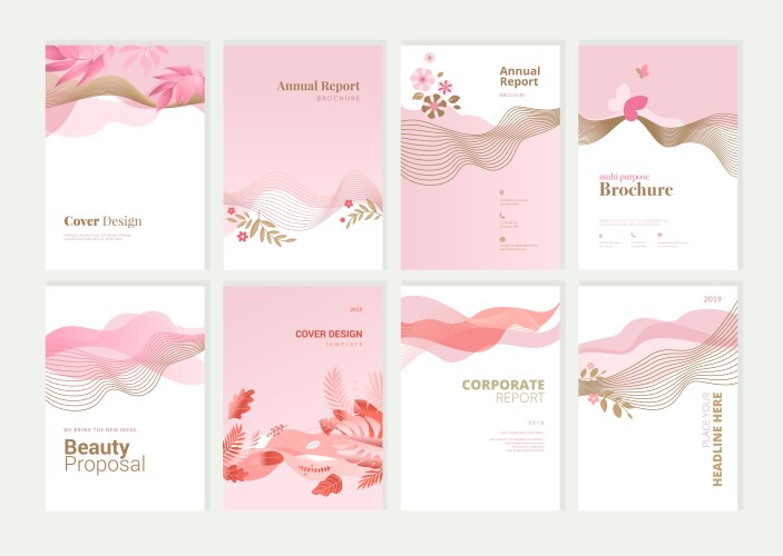 Set of brochure and annual report design templates vector image