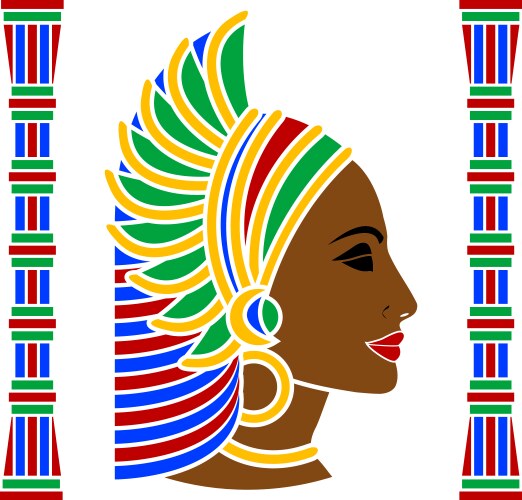 african woman profile vector image