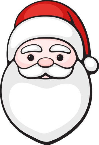 Head santa claus spirit christmas vector image