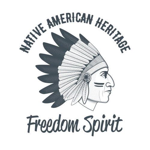 Native american chief vector image