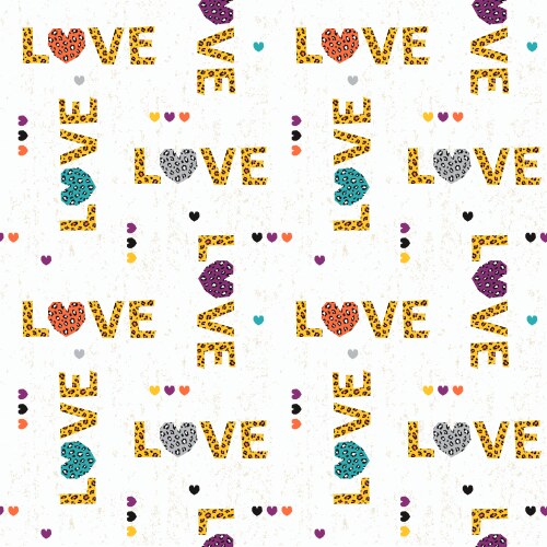 Love letter seamless pattern valentine day design vector image