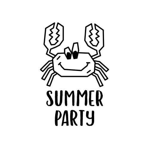 Summer party emblem template vector image