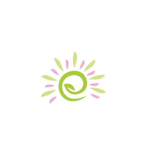 Beauty green leaf nature logo vector image