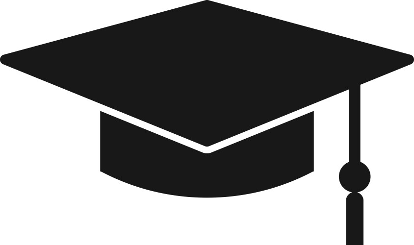 Square academic cap simple graduate vector image