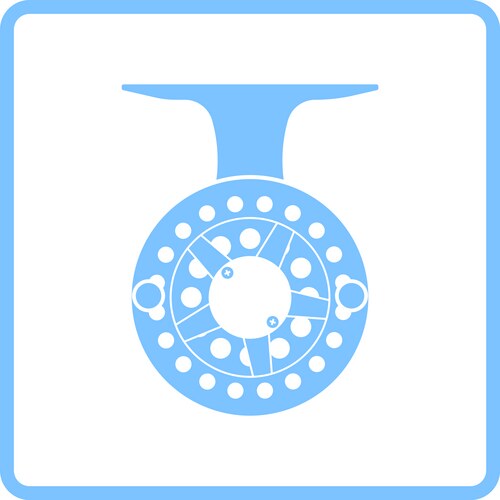 Icon of fishing reel vector image