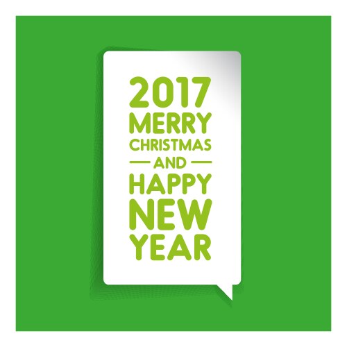 Merry christmas and happy new year 2017 vector image