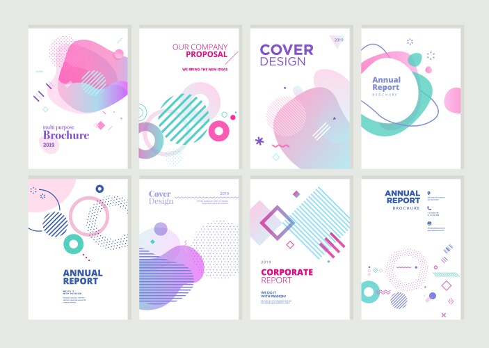 Set of brochure and annual report design templates vector image