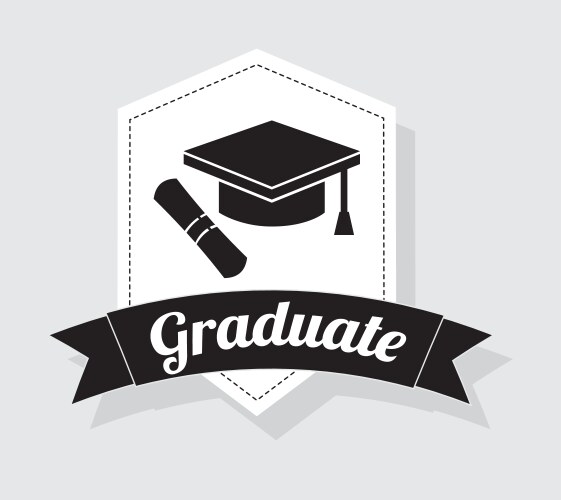 graduate vector image