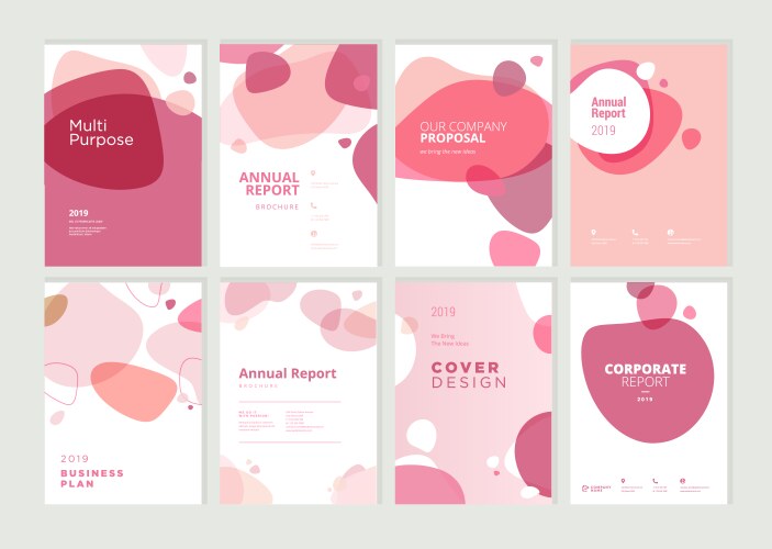 Set of brochure and annual report design templates vector image